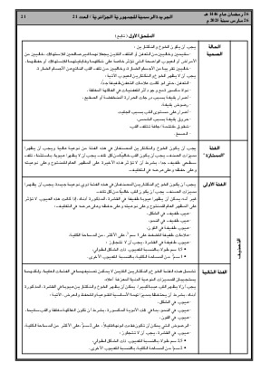 
العدد 21 من الجريدة الرسمية الجزائرية • الصفحة 1

            
