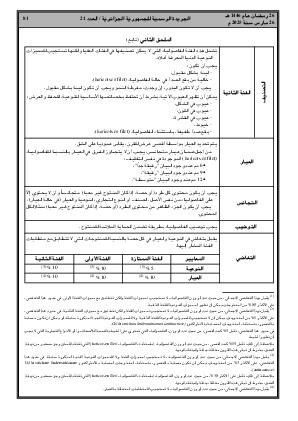 
العدد 21 من الجريدة الرسمية الجزائرية • الصفحة 1

            
