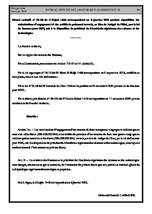 
N°2 du Journal officiel de la République Algérienne Démocratique et Populaire • Page 1

            