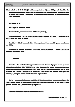 
N°2 du Journal officiel de la République Algérienne Démocratique et Populaire • Page 1

            