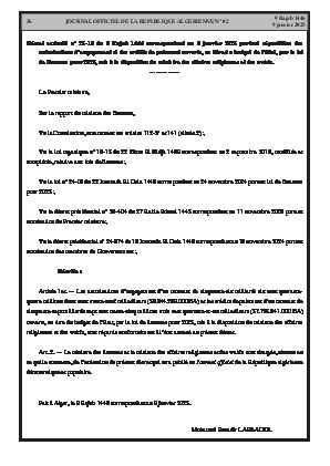 
N°2 du Journal officiel de la République Algérienne Démocratique et Populaire • Page 1

            