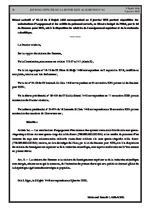 
N°2 du Journal officiel de la République Algérienne Démocratique et Populaire • Page 1

            
