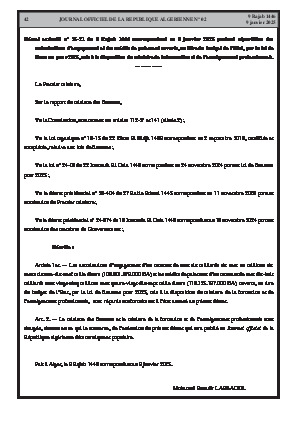 
N°2 du Journal officiel de la République Algérienne Démocratique et Populaire • Page 1

            