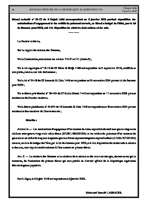 
N°2 du Journal officiel de la République Algérienne Démocratique et Populaire • Page 1

            