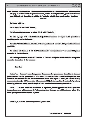 
N°2 du Journal officiel de la République Algérienne Démocratique et Populaire • Page 1

            