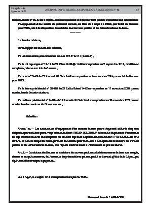 
N°2 du Journal officiel de la République Algérienne Démocratique et Populaire • Page 1

            