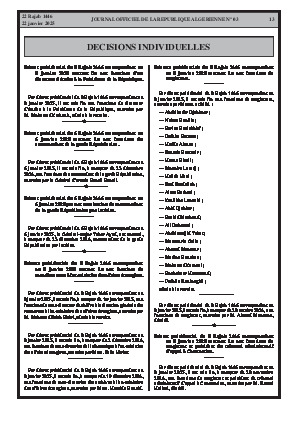 
Issue #3 of the Official Gazette of the People's Democratic Republic of Algeria • Page 1

            