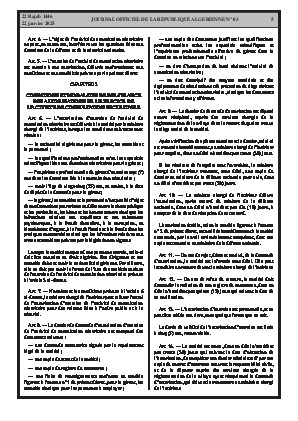
Issue #3 of the Official Gazette of the People's Democratic Republic of Algeria • Page 1

            