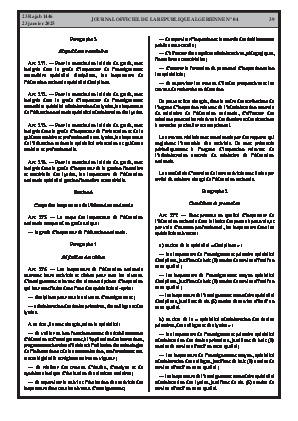 
Issue #4 of the Official Gazette of the People's Democratic Republic of Algeria • Page 1

            