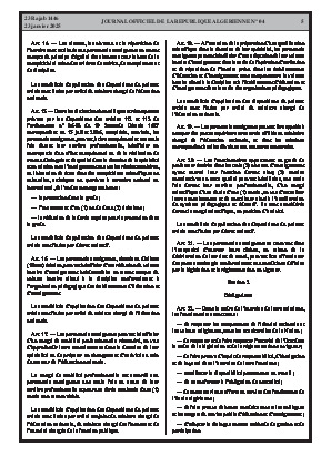 
Issue #4 of the Official Gazette of the People's Democratic Republic of Algeria • Page 1

            
