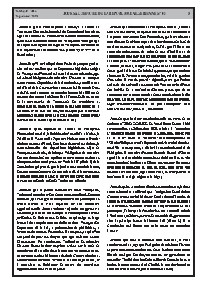 
N°5 du Journal officiel de la République Algérienne Démocratique et Populaire • Page 1

            