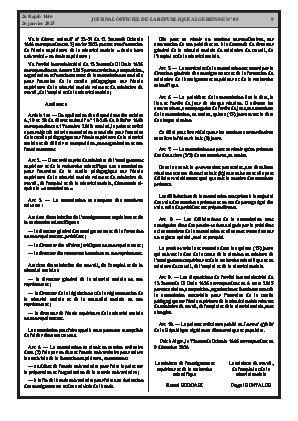 
N°5 du Journal officiel de la République Algérienne Démocratique et Populaire • Page 1

            