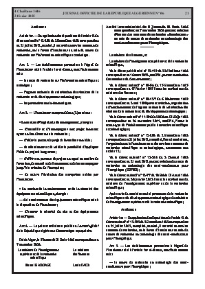 
N°6 du Journal officiel de la République Algérienne Démocratique et Populaire • Page 1

            