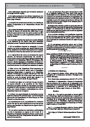 
N°6 du Journal officiel de la République Algérienne Démocratique et Populaire • Page 1

            