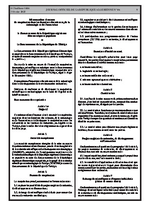 
N°6 du Journal officiel de la République Algérienne Démocratique et Populaire • Page 1

            