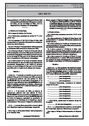 
N°7 du Journal officiel de la République Algérienne Démocratique et Populaire • Page 1

            