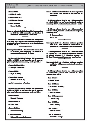
N°8 du Journal officiel de la République Algérienne Démocratique et Populaire • Page 1

            