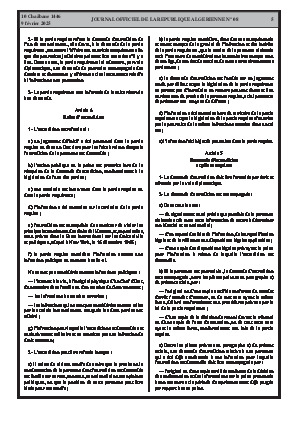 
N°8 du Journal officiel de la République Algérienne Démocratique et Populaire • Page 1

            