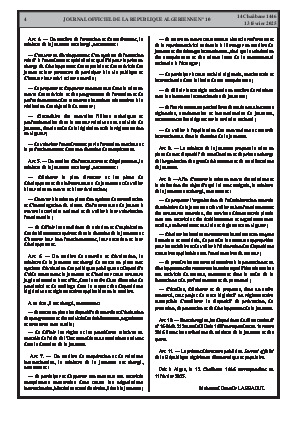 
N°10 du Journal officiel de la République Algérienne Démocratique et Populaire • Page 1

            