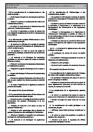 
Issue #13 of the Official Gazette of the People's Democratic Republic of Algeria • Page 1

            