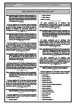 
Issue #13 of the Official Gazette of the People's Democratic Republic of Algeria • Page 1

            