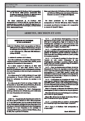
Issue #13 of the Official Gazette of the People's Democratic Republic of Algeria • Page 1

            