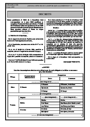 
N°15 du Journal officiel de la République Algérienne Démocratique et Populaire • Page 1

            