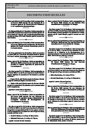 
N°15 du Journal officiel de la République Algérienne Démocratique et Populaire • Page 1

            