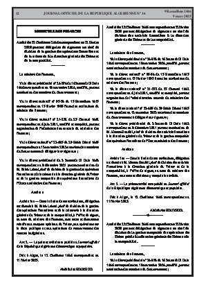 
N°16 du Journal officiel de la République Algérienne Démocratique et Populaire • Page 1

            