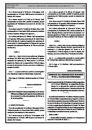 
N°16 du Journal officiel de la République Algérienne Démocratique et Populaire • Page 1

            
