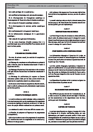 
N°16 du Journal officiel de la République Algérienne Démocratique et Populaire • Page 1

            
