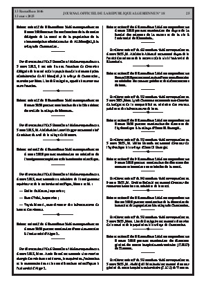 
N°18 du Journal officiel de la République Algérienne Démocratique et Populaire • Page 1

            