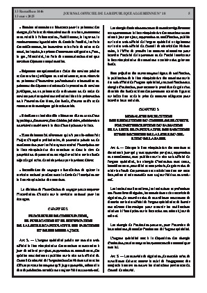 
N°18 du Journal officiel de la République Algérienne Démocratique et Populaire • Page 1

            
