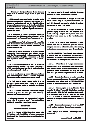
N°18 du Journal officiel de la République Algérienne Démocratique et Populaire • Page 1

            