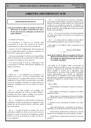 
Issue #19 of the Official Gazette of the People's Democratic Republic of Algeria • Page 1

            