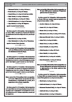 
N°20 du Journal officiel de la République Algérienne Démocratique et Populaire • Page 1

            
