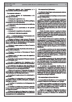 
N°20 du Journal officiel de la République Algérienne Démocratique et Populaire • Page 1

            