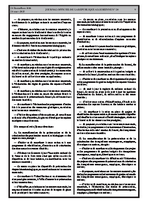 
N°20 du Journal officiel de la République Algérienne Démocratique et Populaire • Page 1

            