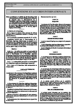 
Issue #21 of the Official Gazette of the People's Democratic Republic of Algeria • Page 1

            