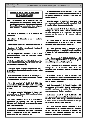 
Issue #21 of the Official Gazette of the People's Democratic Republic of Algeria • Page 1

            