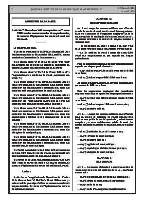 
Issue #22 of the Official Gazette of the People's Democratic Republic of Algeria • Page 1

            