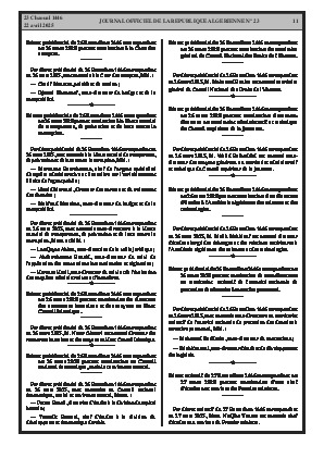 
Issue #23 of the Official Gazette of the People's Democratic Republic of Algeria • Page 1

            