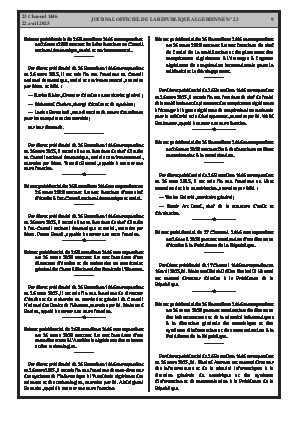 
Issue #23 of the Official Gazette of the People's Democratic Republic of Algeria • Page 1

            