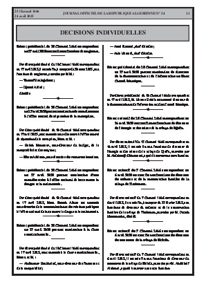 
Issue #24 of the Official Gazette of the People's Democratic Republic of Algeria • Page 1

            