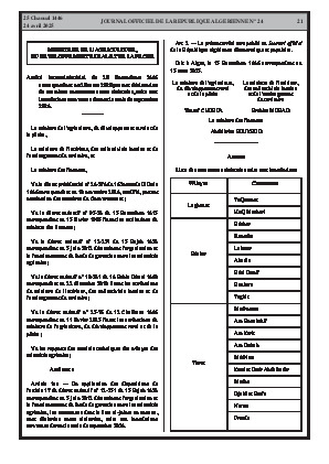 
Issue #24 of the Official Gazette of the People's Democratic Republic of Algeria • Page 1

            