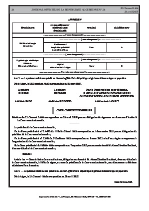 
Issue #24 of the Official Gazette of the People's Democratic Republic of Algeria • Page 1

            
