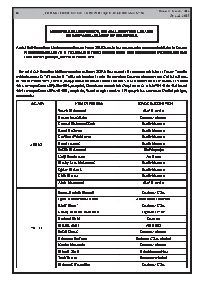 
Issue #26 of the Official Gazette of the People's Democratic Republic of Algeria • Page 1

            