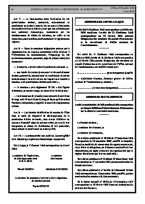 
Issue #27 of the Official Gazette of the People's Democratic Republic of Algeria • Page 1

            