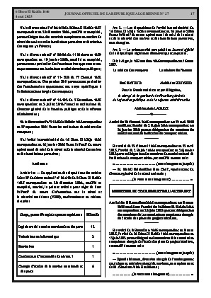 
Issue #27 of the Official Gazette of the People's Democratic Republic of Algeria • Page 1

            