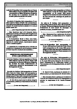 
Issue #27 of the Official Gazette of the People's Democratic Republic of Algeria • Page 1

            